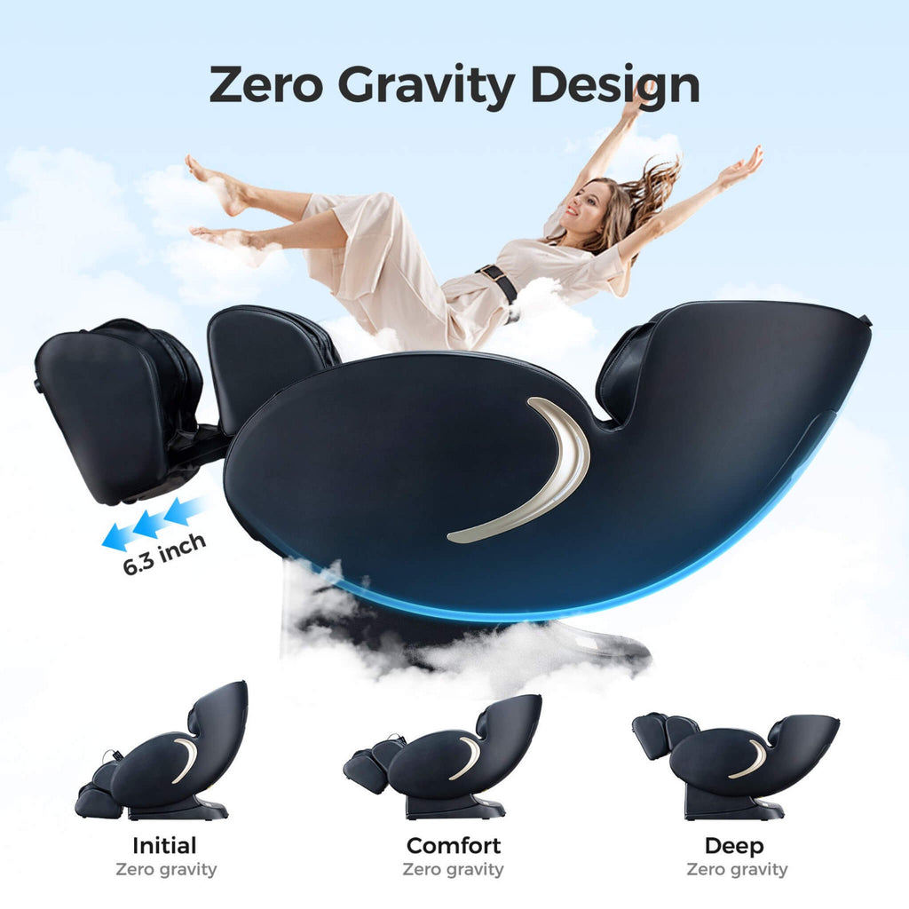 Bosscare Full-Body 3D Zero-Gravity Shiatsu Recliner Massage Chair With App (SAK32840)